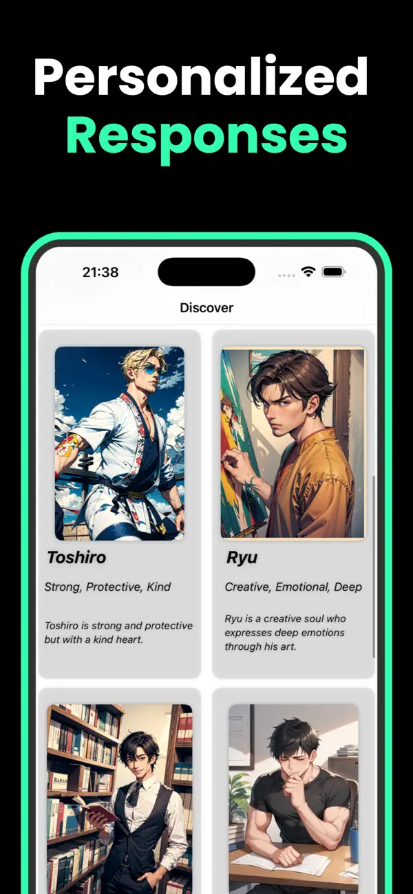 AI Boyfriend Anime Wonn App Store screenshot 4
