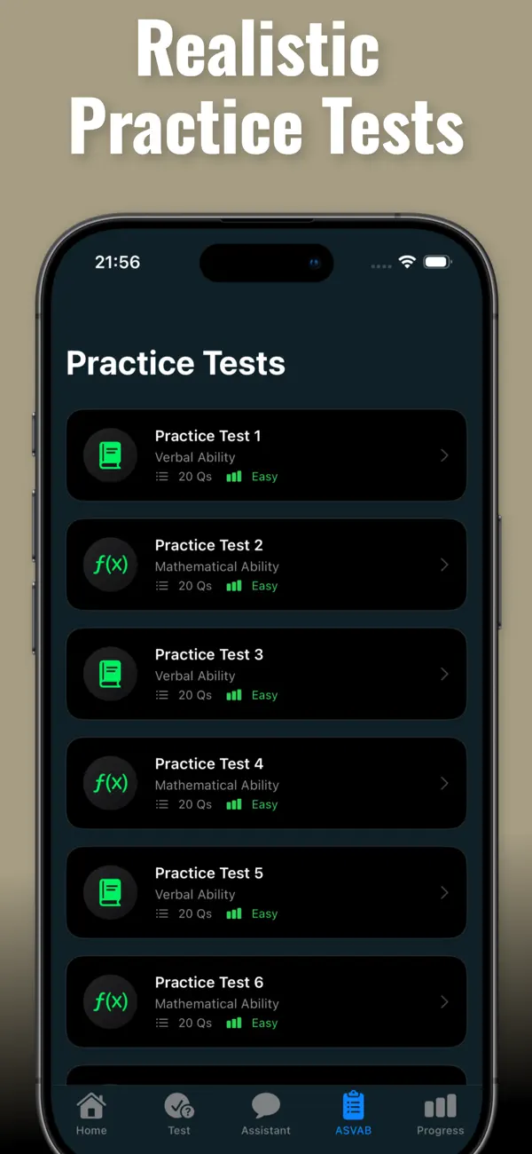 ASVAB 2026: Practice Test Prep App Store screenshot 5
